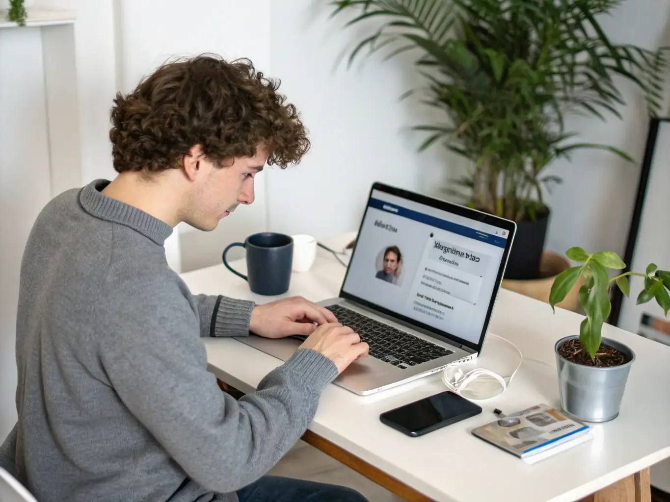 A user updating their digital business card information on the mbh-app.one platform, showcasing the real-time update feature.