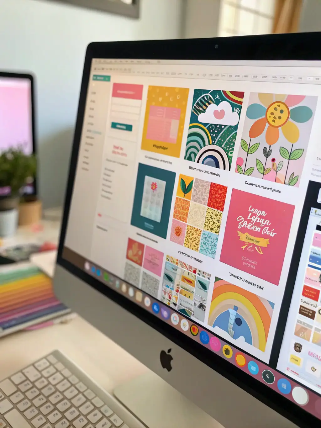A diverse range of digital business card templates being displayed on a laptop screen, emphasizing the platform's customization options.